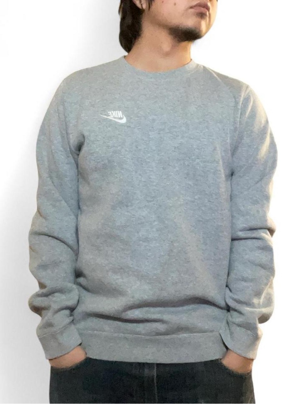 Nike Sportswear Club Fleece Men's Crewneck Sweatshirt -‎ Dark Grey Heather